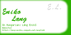 eniko lang business card